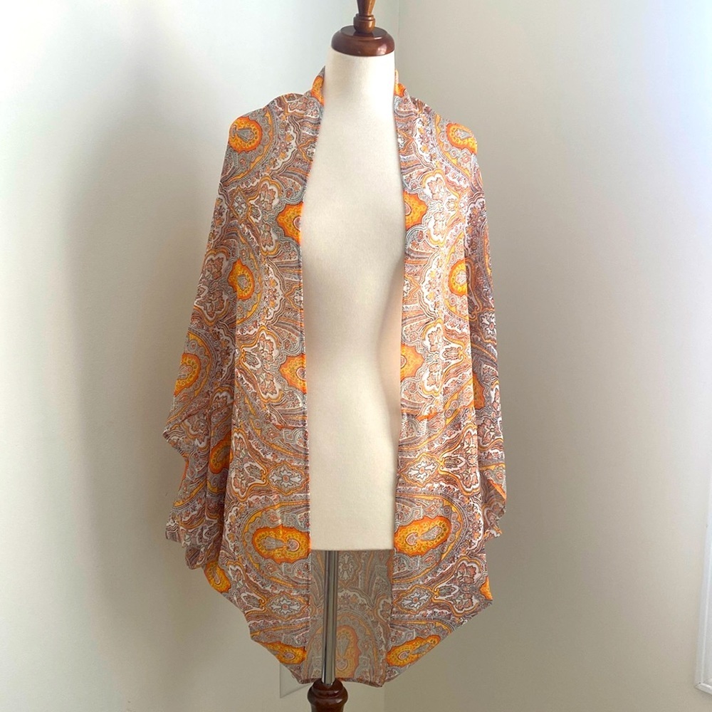 Ann Taylor Boho Print Cover Up Kimono One Size
